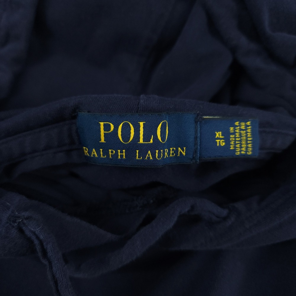 Polo Ralph Lauren Hoodie Mens XL Navy Polo Sport Bear Lightweight Hooded T-Shirt - Picture 5 of 9